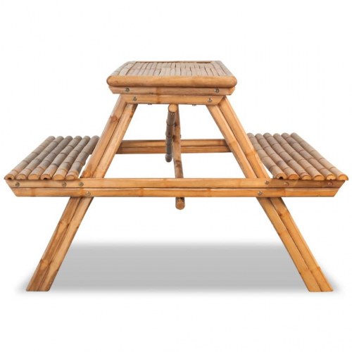 Picnicbord bambus 120 x 120 x 78 cm