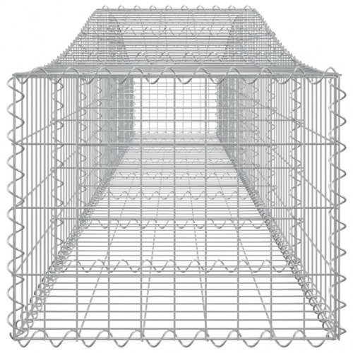 Buede gabionkurve 2 stk. - 400×50×40/60 cm i galvaniseret jern