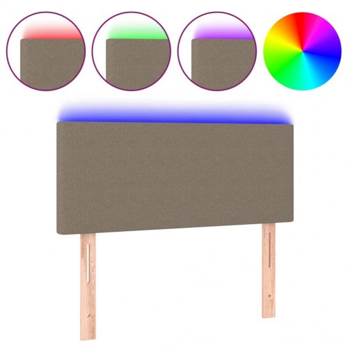 Sengegavl med LED-lys 100 x 5 x 78/88 cm - gråbrun