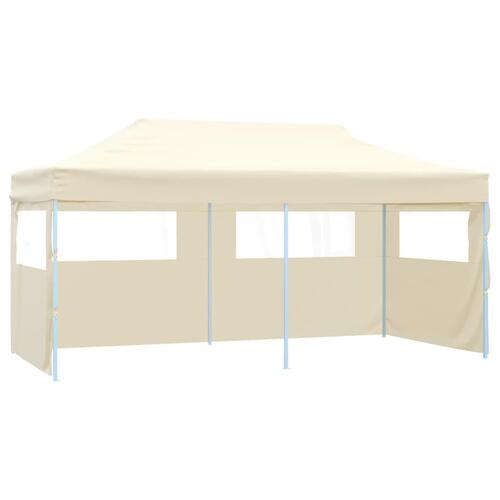 Foldbart pop up-festtelt 3 x 6 m cremefarvet