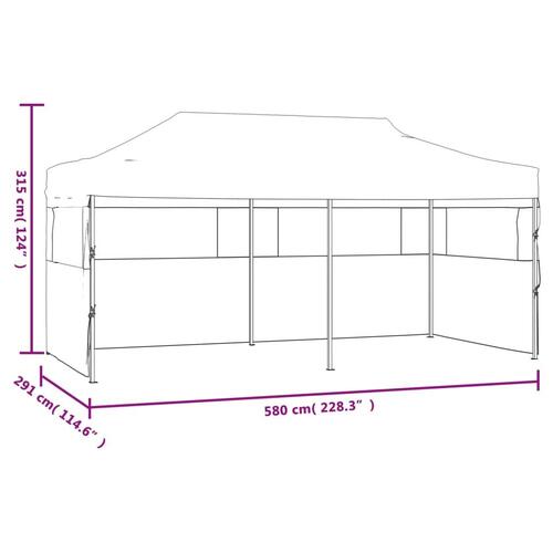 Foldbart pop up-festtelt 3 x 6 m cremefarvet