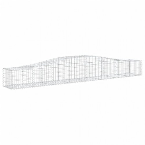Buede gabionkurve - 9 stk. 400×50×40/60 cm i galvaniseret jern