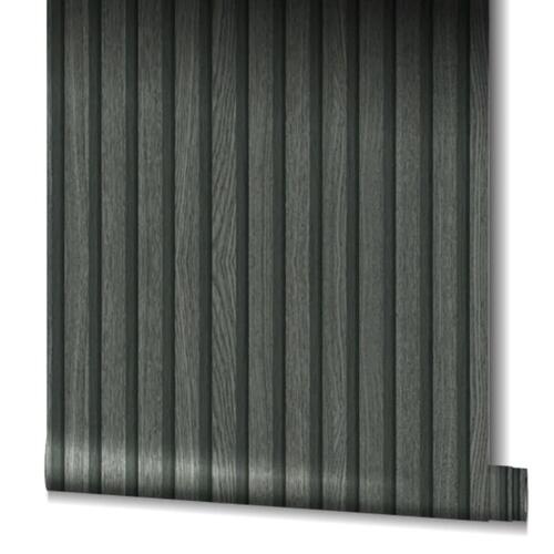 Noordwand tapet Botanica Wooden Slats sort og grå