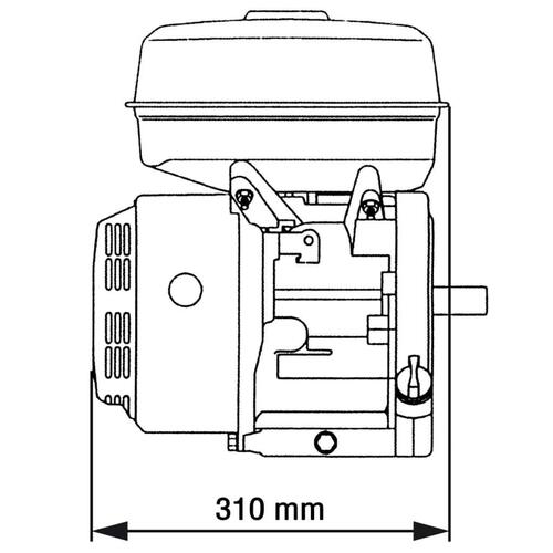 Benzinmotor med elektrisk start 15 hk 11 kW sort
