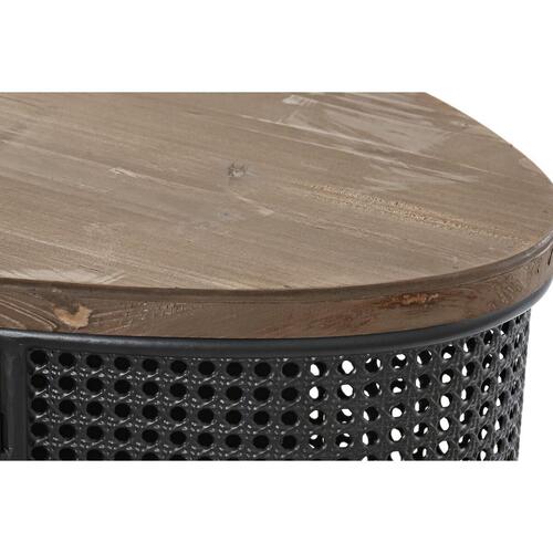 Skænk 145,5 x 45 x 76 cm Gran Sort Metal Brun