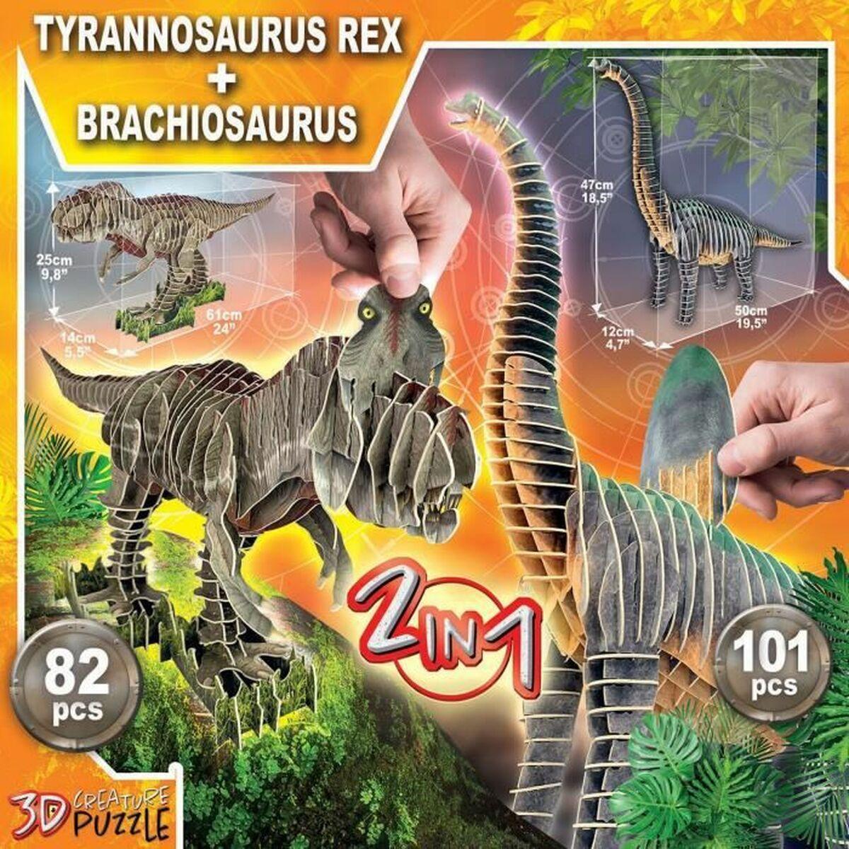3D Puslespil Educa sæt med 2 Dinosaurer til børn