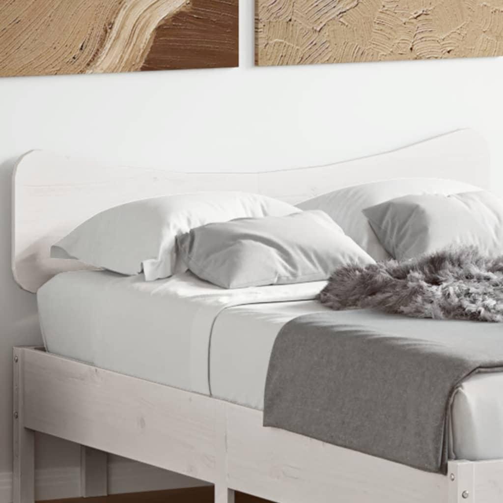 Sengegavl 120 cm i massivt fyrretræ - hvid