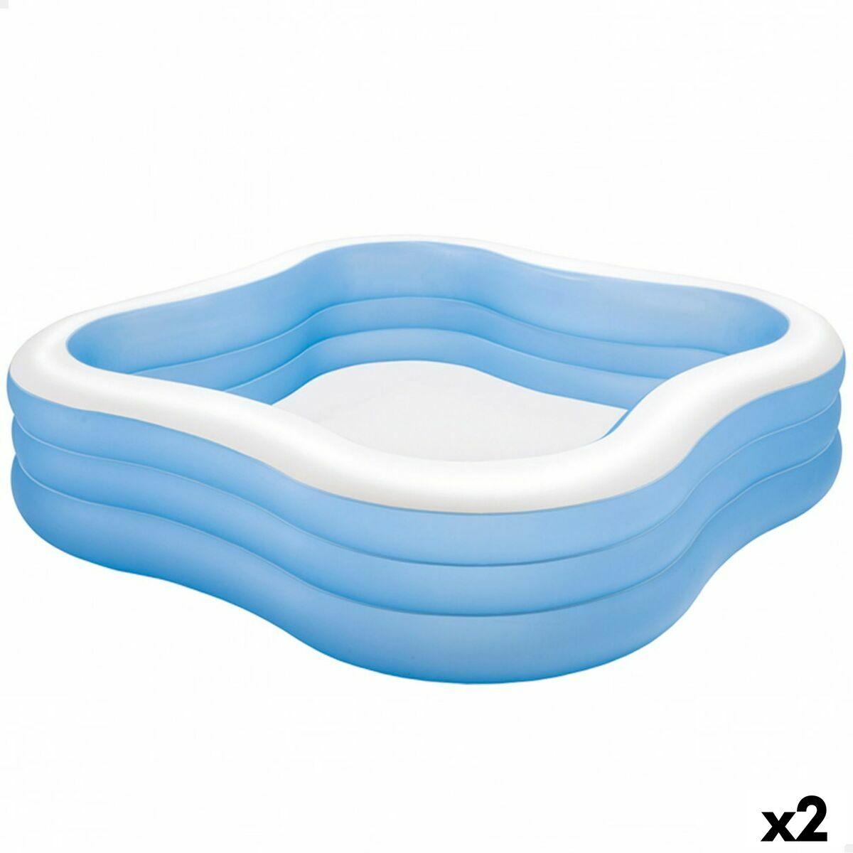 Oppustelig Pool Intex Blå 1250 L 229 X 56 X 229 Cm 2 Enheder
