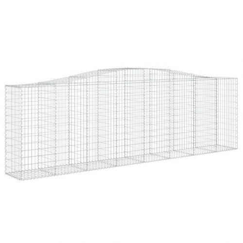 Buede gabionkurve - 4 stk. 400×50×120/140 cm i galvaniseret jern