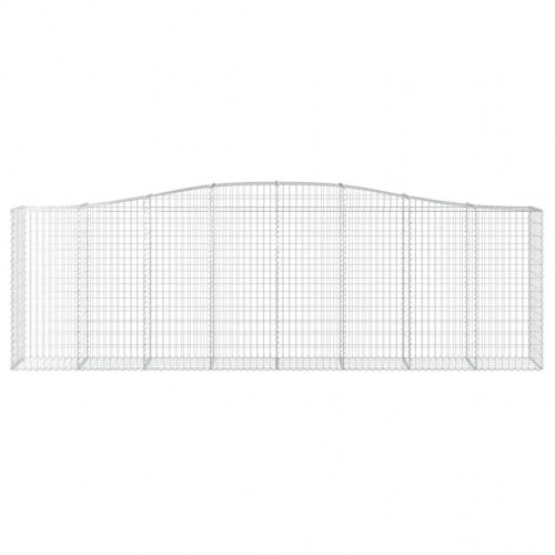 Buede gabionkurve - 4 stk. 400×50×120/140 cm i galvaniseret jern