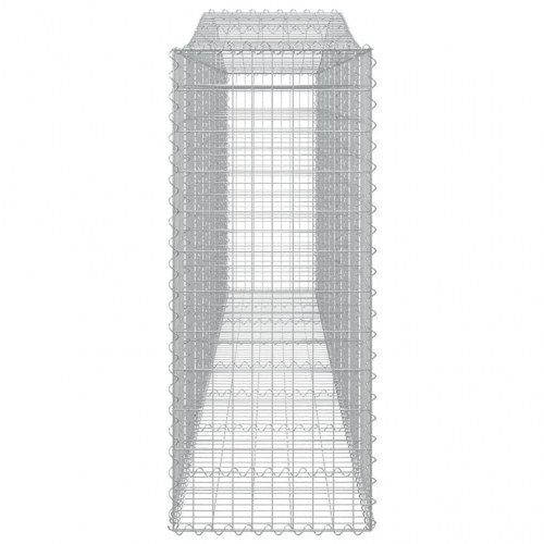 Buede gabionkurve - 4 stk. 400×50×120/140 cm i galvaniseret jern
