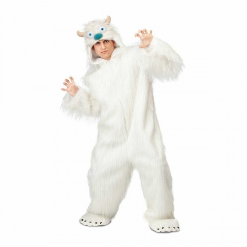 Yeti kostume til voksne - M/L, hvid
