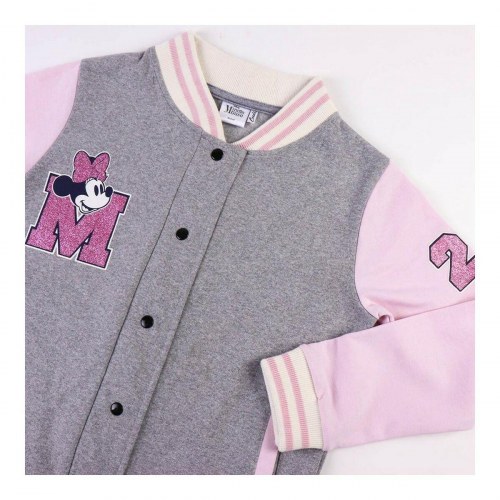 Minnie Mouse jakke til børn - grå/pink, 10 år