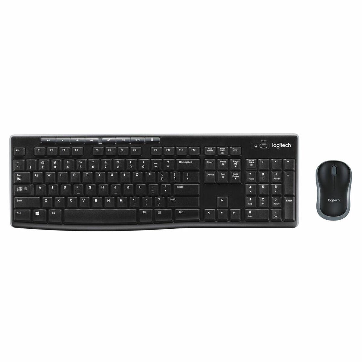 Tastatur Og Trådløs Mus Logitech Mk270 Qwerty Engelsk