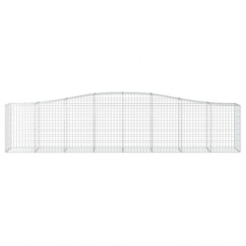 Buede gabionkurve - 5 stk. 400 × 50 × 80/100 cm i galvaniseret jern