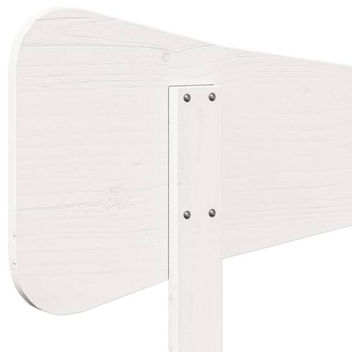 Sengegavl 100 cm massivt fyrretræ hvid