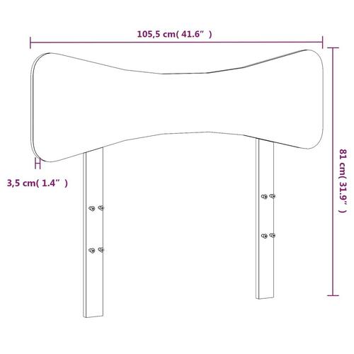 Sengegavl 100 cm massivt fyrretræ hvid
