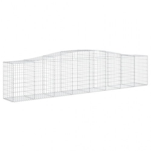 Buede gabionkurve - 3 stk. 400×50×80/100 cm i galvaniseret jern