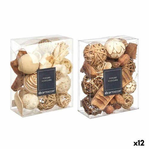 Dekoration potpourri - hvid/brun, 16 × 21 × 7-7,5 cm (12 enheder)