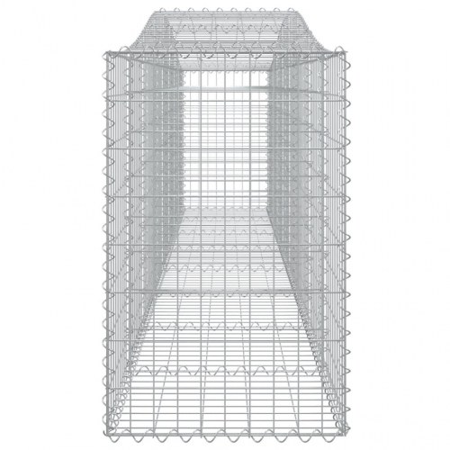 Buede gabionkurve 2 stk. 400x50x80/100 cm galvaniseret jern