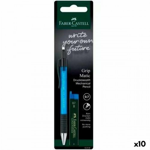 Faber-Castell Grip Matic stiftholder blå 0,7 mm - 10 stk.