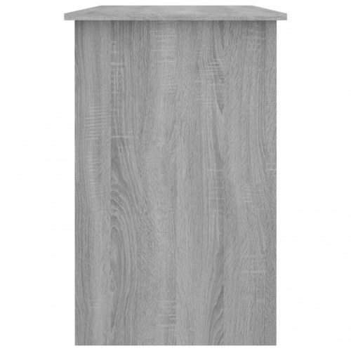 Skrivebord 100 × 50 × 76 cm i konstrueret træ - grå sonoma-eg med skuffe og låge