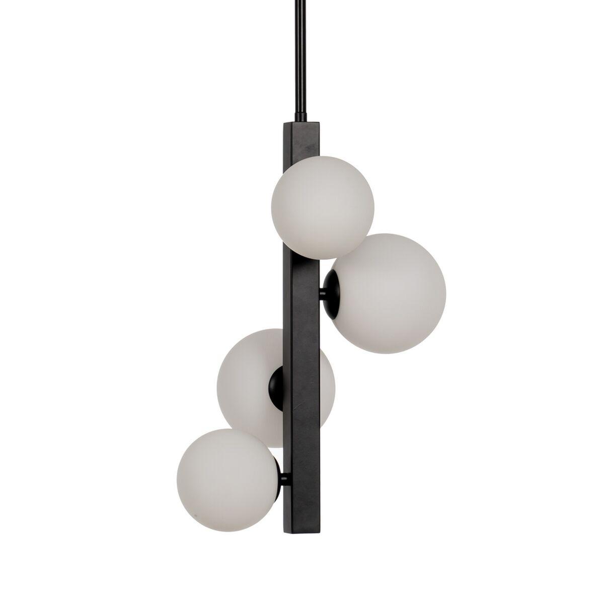 Loftslampe Sort Krystal Jern 220 240 V 40 X 40 X 100 Cm