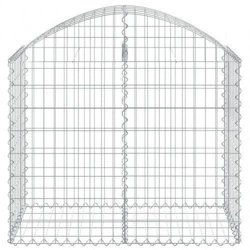 Buet gabionkurv 100 x 50 x 80/100 cm - galvaniseret jern