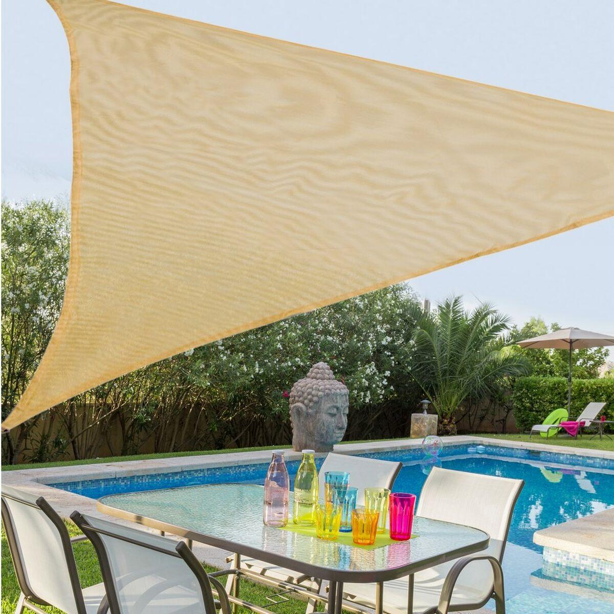 Skyggesejl Markise 3,5 x 3,5 m Chokolade Polyetylen 350 x 350 x 0,5 cm