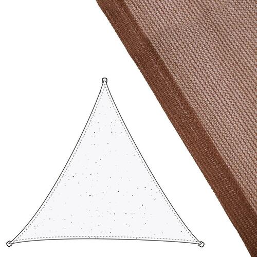 Skyggesejl Markise 3,5 x 3,5 m Chokolade Polyetylen 350 x 350 x 0,5 cm