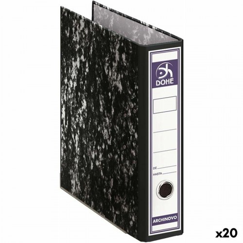 DOHE arkivmappe/rygbinder 28,2 × 31,8 × 7,5 cm - Sort, 20 stk.