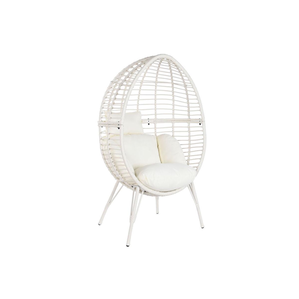 Have 90 X 65 X 151 Cm Metal Syntetisk Rattan Hvid