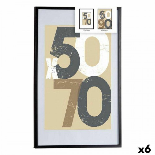 Fotoramme - sort, 60 × 90 cm, polystyren/Plast/Træ MDF (pakke á 6)