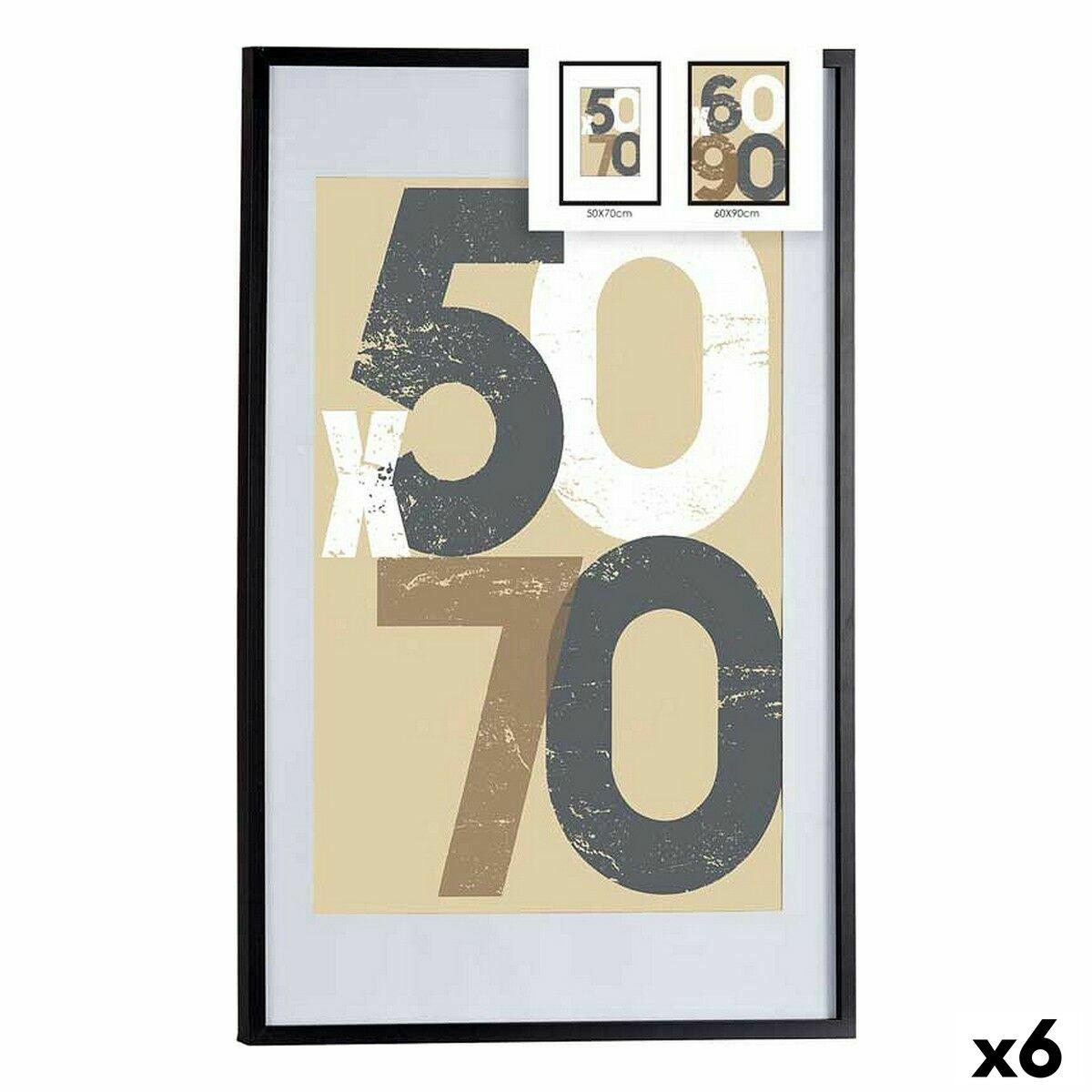 Fotoramme - sort, 60 × 90 cm, polystyren/Plast/Træ MDF (pakke á 6)
