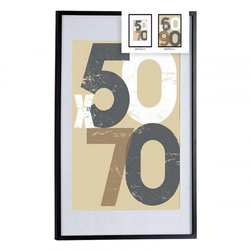 Fotoramme - sort, 60 × 90 cm, polystyren/Plast/Træ MDF (pakke á 6)