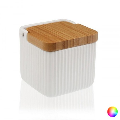 Versa saltkar med låg - keramik 11,5 × 11,5 × 11,5 cm (grå)