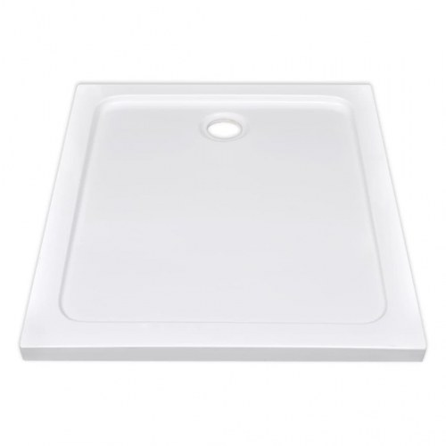 Rektangulært ABS brusekar 80 x 90 cm hvid