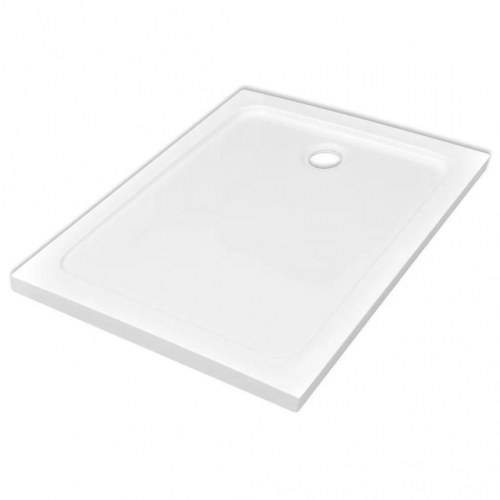 Rektangulært ABS brusekar 80 x 110 cm hvid