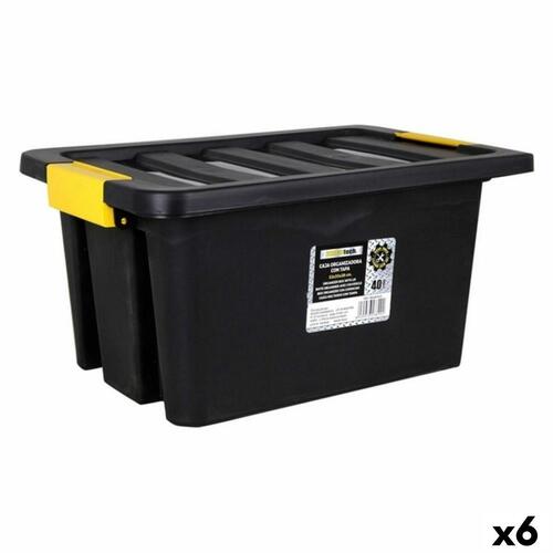 Æske som kan stables Dem Brico Med låg 40 L 52 x 35 x 26 cm (6 enheder)