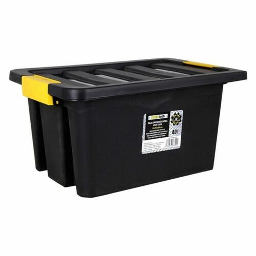 Æske som kan stables Dem Brico Med låg 40 L 52 x 35 x 26 cm (6 enheder)