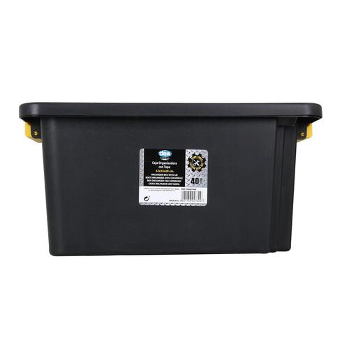Æske som kan stables Dem Brico Med låg 40 L 52 x 35 x 26 cm (6 enheder)