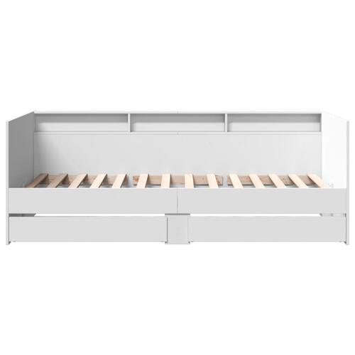 Daybed med skuffer uden madras 75x190 cm hvid