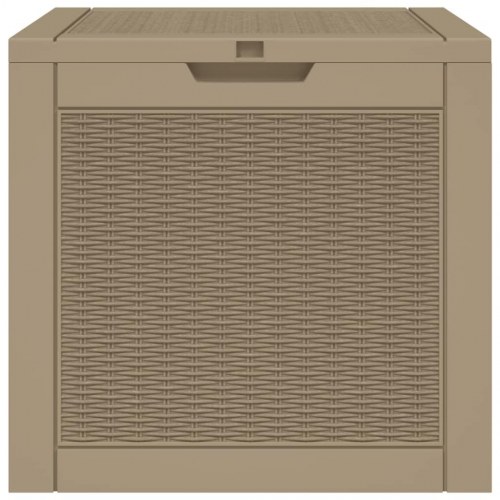 Opbevaringskasse til haven 118 l - polypropylen, 55,5×43×53 cm, lysebrun