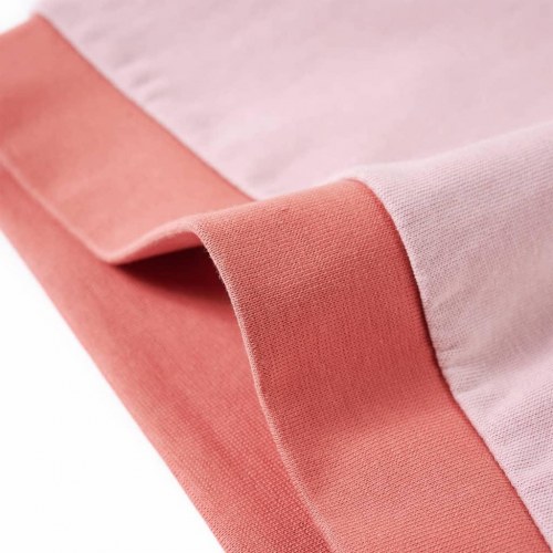 Sweatshirt til børn str. 104 - farveblok i pink/lyserød med kattepatch