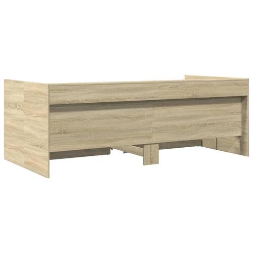 Daybed med skuffer uden madras 75x190 cm sonoma-eg