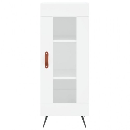 Højskab med glaslåger 34,5 x 34 x 180 cm - hvid