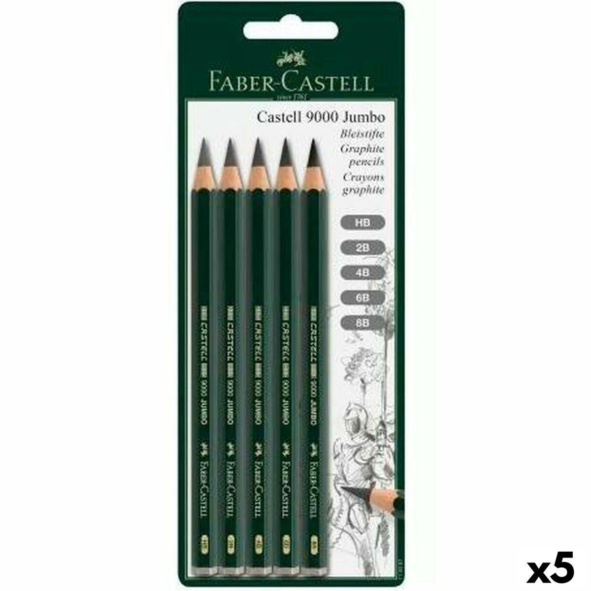 Sæt Med Blyanter Faber-castell Sekskantet 2b 4b 6b 8b 5 Enheder