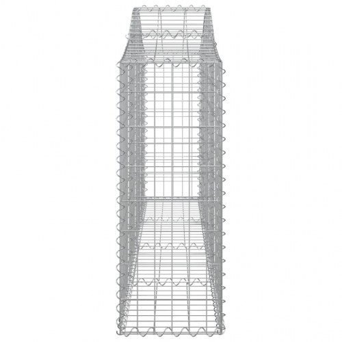 Buede gabionkurve - 8 stk. 200×30×80/100 cm i galvaniseret jern