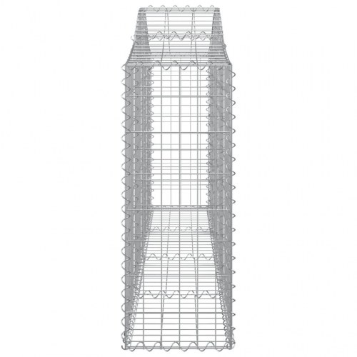 Buede gabionkurve - 6 stk. 200 × 30 × 80/100 cm i galvaniseret jern
