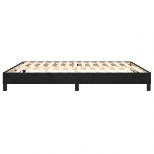 Sengeramme uden madras Sort 160x200 cm Fløjl